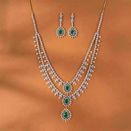 Cubic Zirconia Classic Necklace With 2 Tone Plating