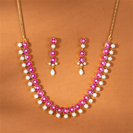 Cz Classic Necklace With Gold Plating