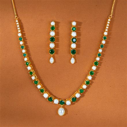 Cz Delicate Necklace With Gold Plating