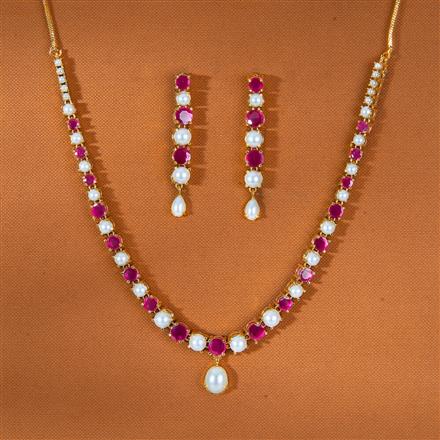 Cz Delicate Necklace With Gold Plating