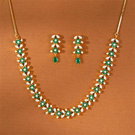 Cz Classic Necklace With Gold Plating