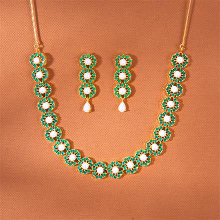 Cz Classic Necklace With Gold Plating