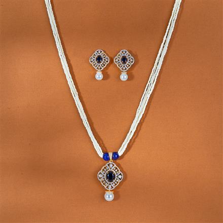 Cz Classic Pendant Set With 2 Tone Plating