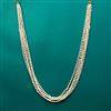 Cz 5 Line Mala Necklace With Gold Plating