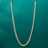 Cz 3 Line Necklace With Gold Plating