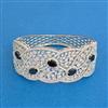 Cz Openable Kada With Rhodium Plating
