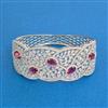 Cz Openable Kada With Rhodium Plating