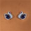 Cz Peacock Earring With Rhodium Plating Plating