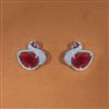 Cz Peacock Earring With Rhodium Plating Plating