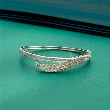 Cz Classic Kada With 2 Tone Black Rhodium Plating