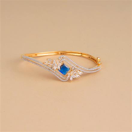 Cubic Zirconia Openable Kada With 2 Tone Plating