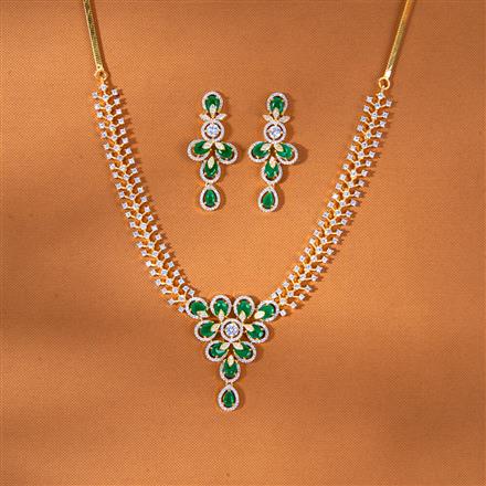Cz Classic Necklace With 2 Tone Plating