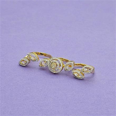 Cz Classic Ring With 2 Tone Rhodium Plating