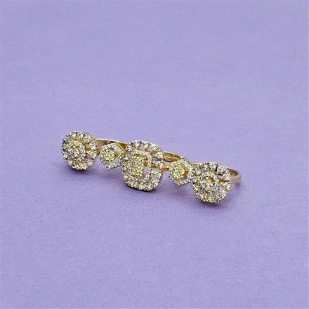 Cz Classic Ring With Carat 2 Tone Rhodium Plating