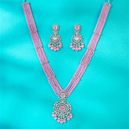 Cz Classic Pendant Set With Rhodium Plating