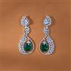 Cz Classic Earring With Rhodium Plating Plating