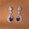 Cz Classic Earring With Rhodium Plating Plating