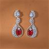 Cz Classic Earring With Rhodium Plating Plating