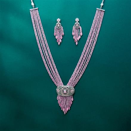 Cz Classic Pendant Set With Rhodium Plating