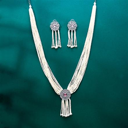 Cz Classic Pendant Set With Rhodium Plating