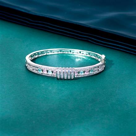 Cz Delicate Kada With Rhodium Plating