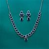 Cz Delicate Necklace With Rhodium Plating