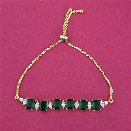 Cz Adjustable Bracelet With Gold Plating
