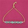 Cz Adjustable Bracelet With Gold Plating