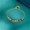 Cz Adjustable Bracelet With Gold Plating