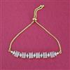 Cz Adjustable Bracelet With Gold Plating