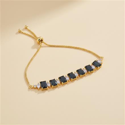 Cz Adjustable Bracelet With Gold Plating
