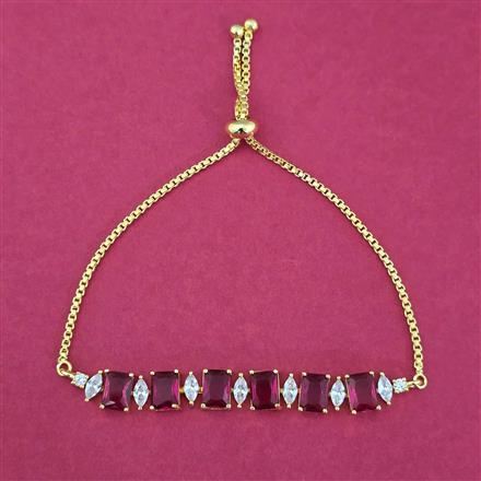 Cz Adjustable Bracelet With Gold Plating