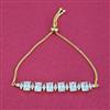 Cz Adjustable Bracelet With Gold Plating
