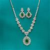 Cz Classic Necklace With 2 Tone Plating