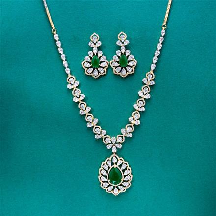 Cz Classic Necklace With 2 Tone Plating