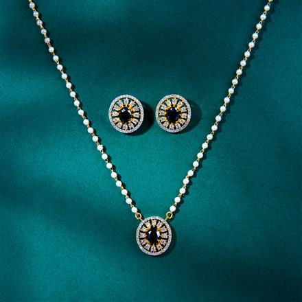 Cz Classic Pendant Set With 2 Tone Plating