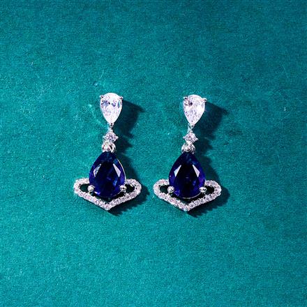 Cz Short Earring With Gold Plating