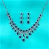 Cz Delicate Necklace With Rhodium Plating