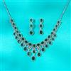 Cz Delicate Necklace With Rhodium Plating