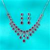 Cz Delicate Necklace With Rhodium Plating