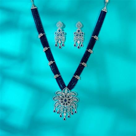 Cz Classic Pendant Set With Rhodium Plating