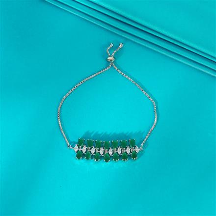 Cz Classic Bracelet With Rhodium Plating