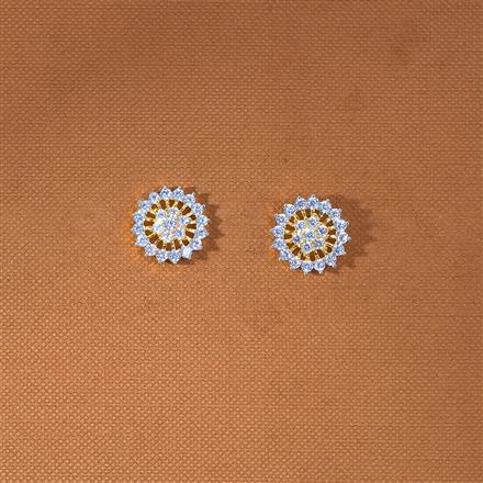 Cz Delicate Tops With 2 Tone Rhodium Plating