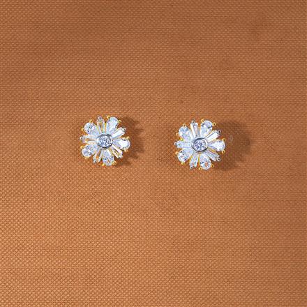 Cz Delicate Tops With 2 Tone Rhodium Plating