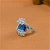 Cz Adjustable Ring With Rhodium Plating Plating