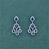 Cz Classic Earring With Rhodium Plating