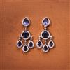 Cz Classic Earring With Rhodium Plating