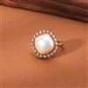 Cz Classic Ring With 2 Tone Rhodium Plating