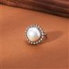 Cz Classic Ring With 2 Tone Rhodium Plating