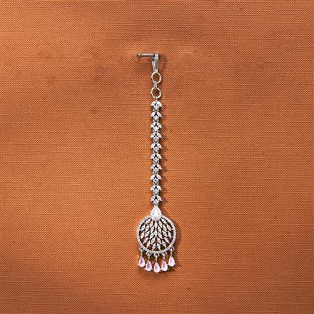 Cz Classic Tikka With Rhodium Plating
